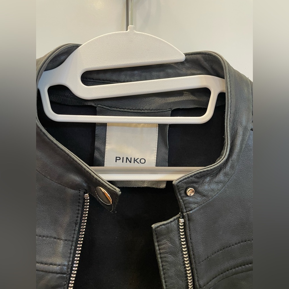 Pinko Women's Black Leather Jacket